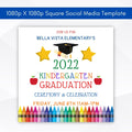 graduation ceremony social media template sign flyer set